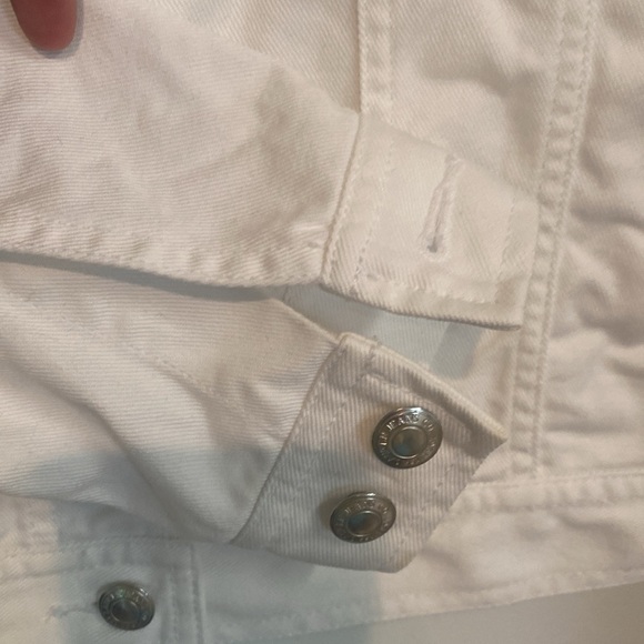 LAUREN JEANS CO RALPH LAUREN White Denim Jean Jacket sz M 100% Cotton - Picture 7 of 7